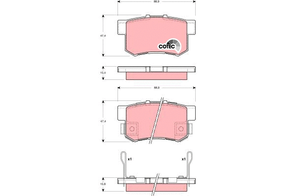 Brake Pad Set, disc brake (GDB3269)