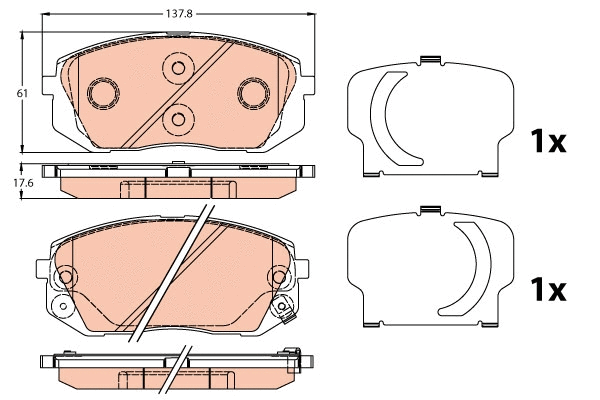 Brake Pad Set, disc brake (GDB3647)