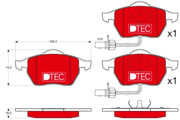 Brake Pad Set, disc brake (GDB1307DTE)