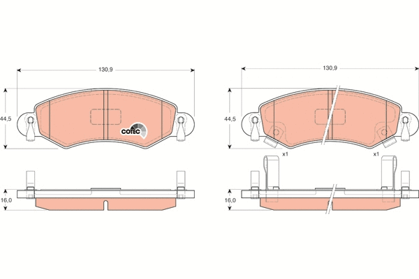 Brake Pad Set, disc brake (GDB1420)