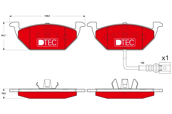 Brake Pad Set, disc brake (GDB1658DTE)