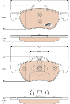 Brake Pad Set, disc brake (GDB1787)