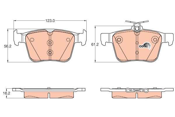 Brake Pad Set, disc brake (GDB1957)