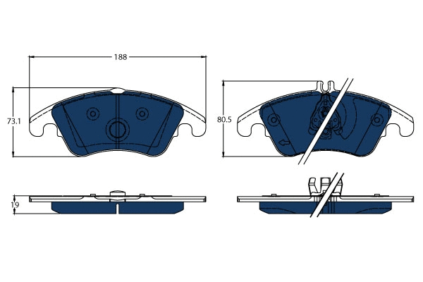 Brake Pad Set, disc brake (GDB1737BTE)