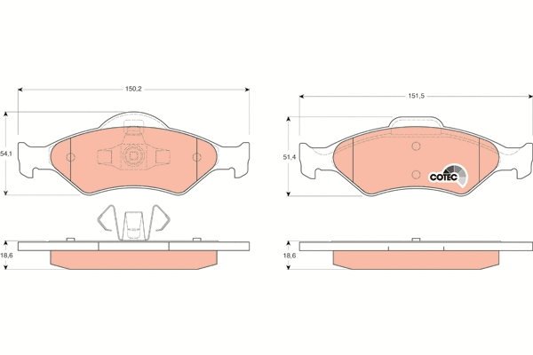 Brake Pad Set, disc brake (GDB1418)