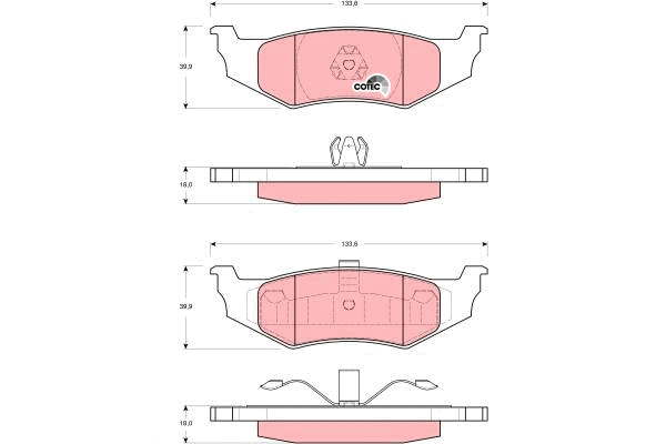 Brake Pad Set, disc brake (GDB4119)