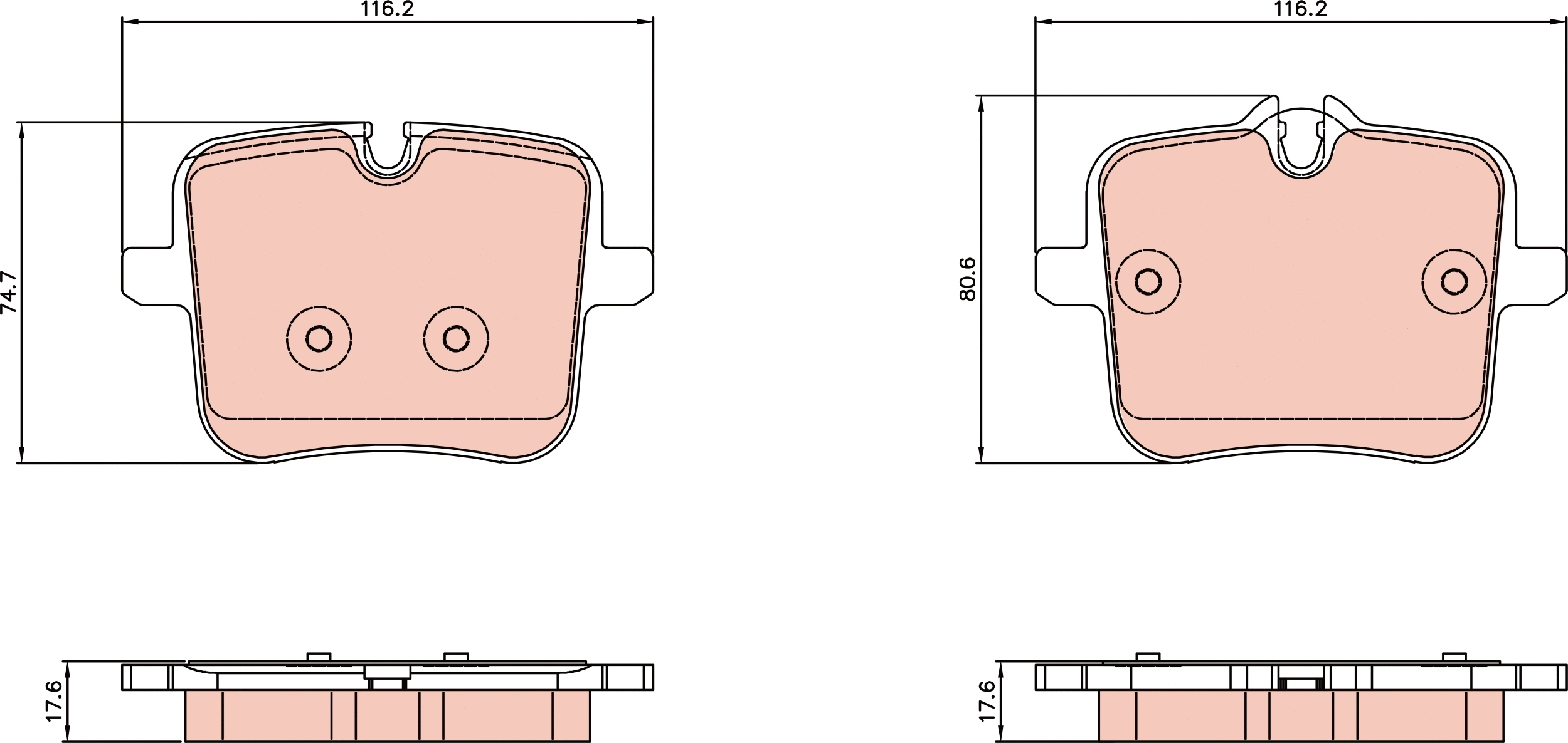 Brake Pad Set, disc brake (GDB8356)
