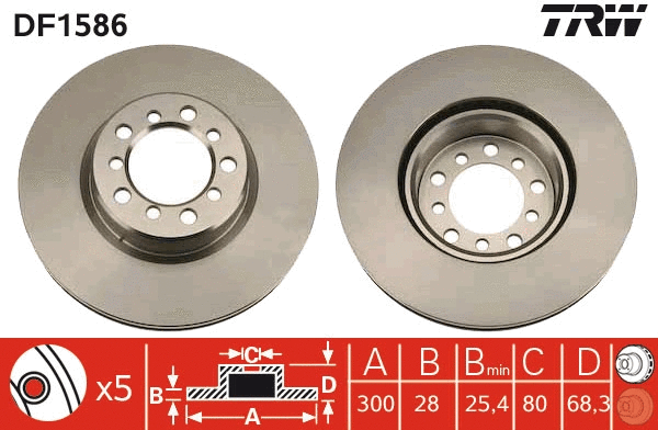 Brake Disc (DF1586)