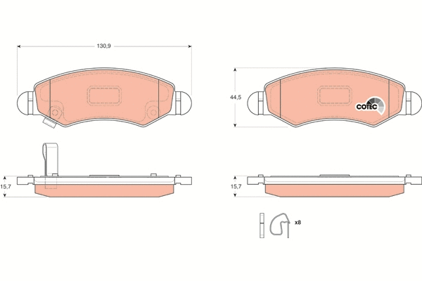 Brake Pad Set, disc brake (GDB3363)