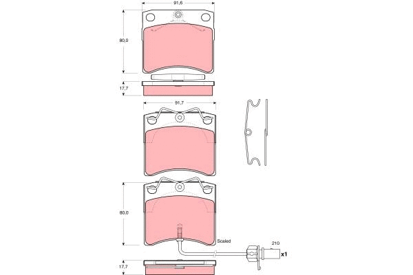 Brake Pad Set, disc brake (GDB1368)