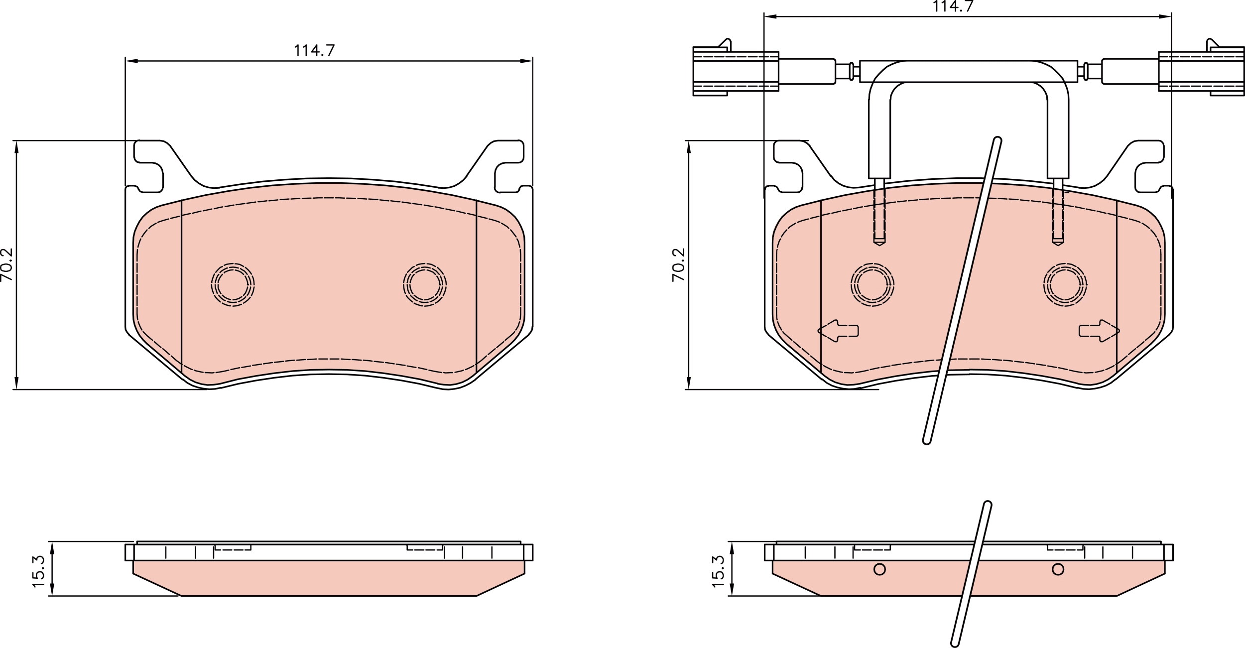 Brake Pad Set, disc brake (GDB8164)