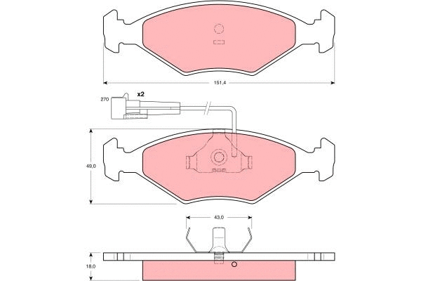 Brake Pad Set, disc brake (GDB1347)