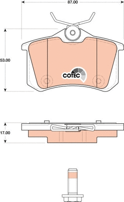 Brake Pad Set, disc brake (GDB1813)
