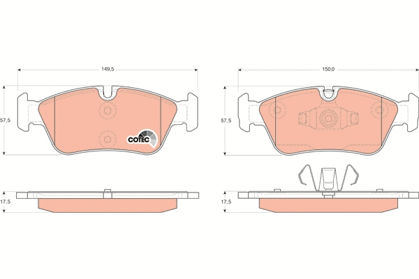 Brake Pad Set, disc brake (GDB1625)