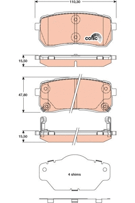 Brake Pad Set, disc brake (GDB3449)