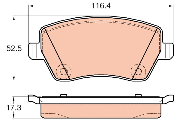 Brake Pad Set, disc brake (GDB2017)