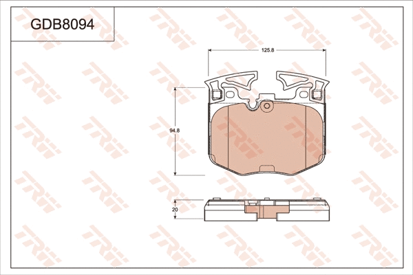 Brake Pad Set, disc brake (GDB8094)