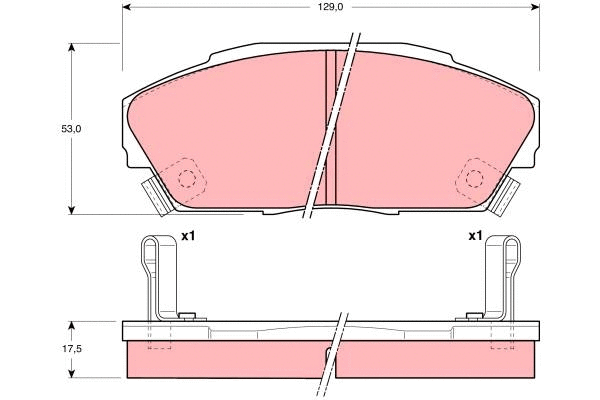 Brake Pad Set, disc brake (GDB3034)