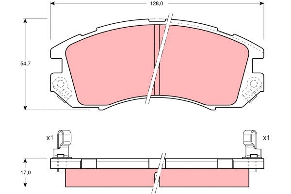 Brake Pad Set, disc brake (GDB989)