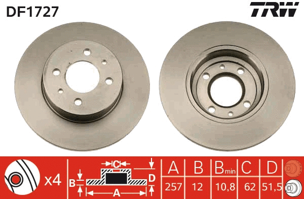 Brake Disc (DF1727)