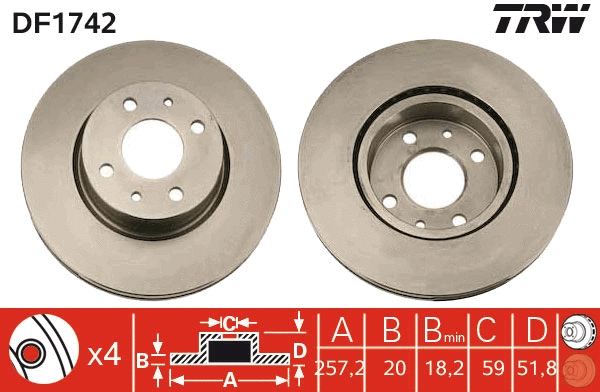 Brake Disc (DF1742)