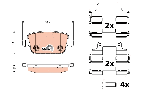 Brake Pad Set, disc brake (GDB1708)
