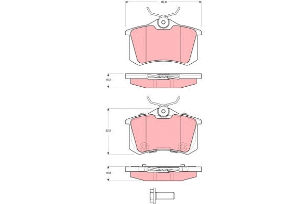 Brake Pad Set, disc brake (GDB1587)