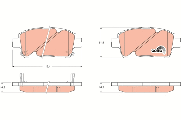Brake Pad Set, disc brake (GDB3242)
