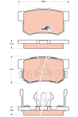 Brake Pad Set, disc brake (GDB3438)