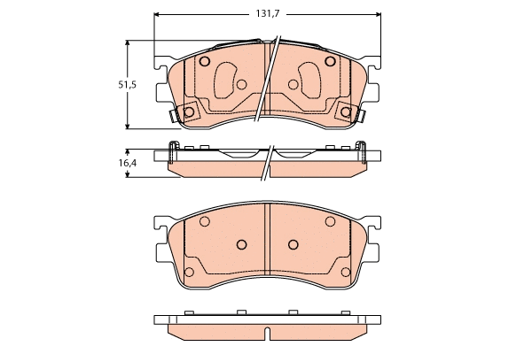 Brake Pad Set, disc brake (GDB3304)