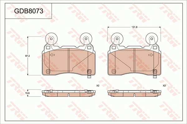 Brake Pad Set, disc brake (GDB8073)