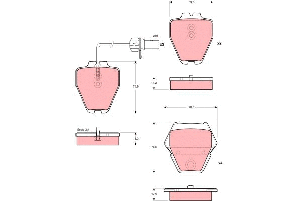 Brake Pad Set, disc brake (GDB1505)