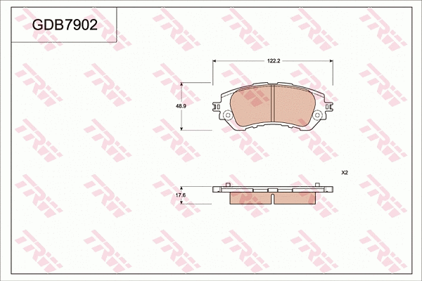 Brake Pad Set, disc brake (GDB7902)