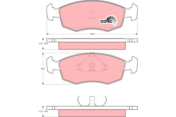 Brake Pad Set, disc brake (GDB371)
