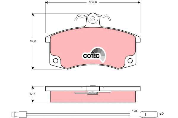 Brake Pad Set, disc brake (GDB1446)