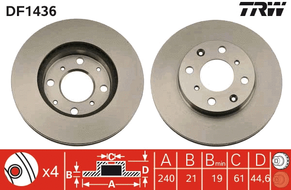 Brake Disc (DF1436)