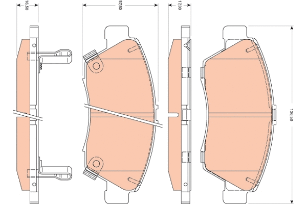 Brake Pad Set, disc brake (GDB3478)