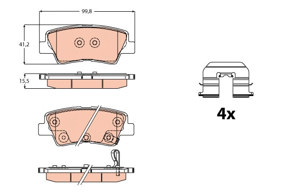 Brake Pad Set, disc brake (GDB2173)