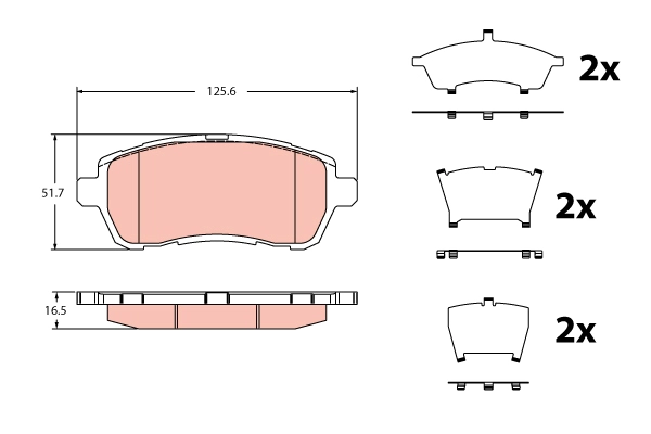 Brake Pad Set, disc brake (GDB2404)