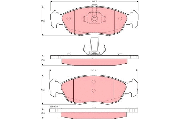 Brake Pad Set, disc brake (GDB1278)