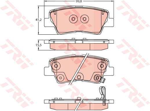 Brake Pad Set, disc brake (GDB2242)