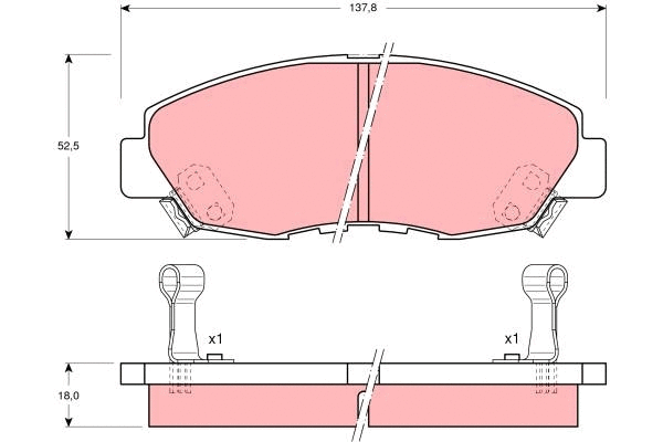 Brake Pad Set, disc brake (GDB894)