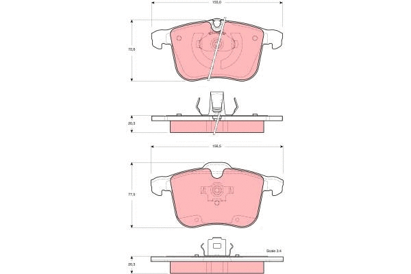 Brake Pad Set, disc brake (GDB1567)