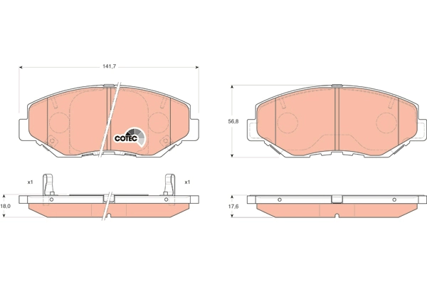 Brake Pad Set, disc brake (GDB3325AT)