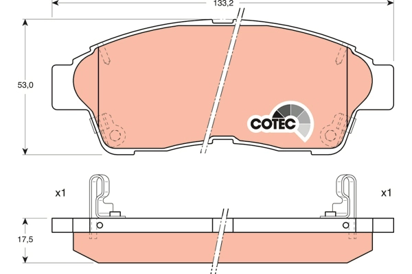 Brake Pad Set, disc brake (GDB1143AT)