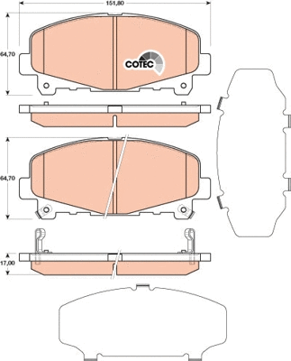 Brake Pad Set, disc brake (GDB3477)