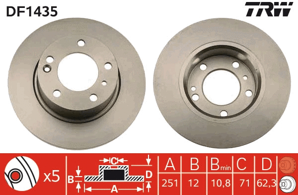 Brake Disc (DF1435)