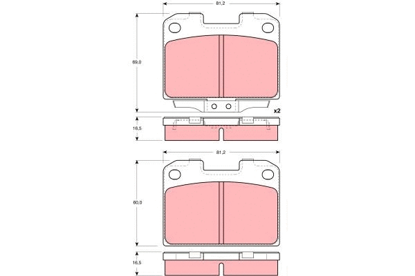 Brake Pad Set, disc brake (GDB3104)