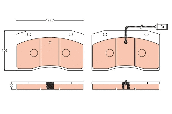 Brake Pad Set, disc brake (GDB5060)