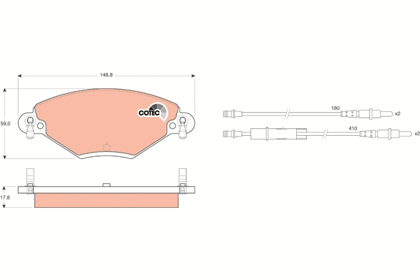 Brake Pad Set, disc brake (GDB1448)